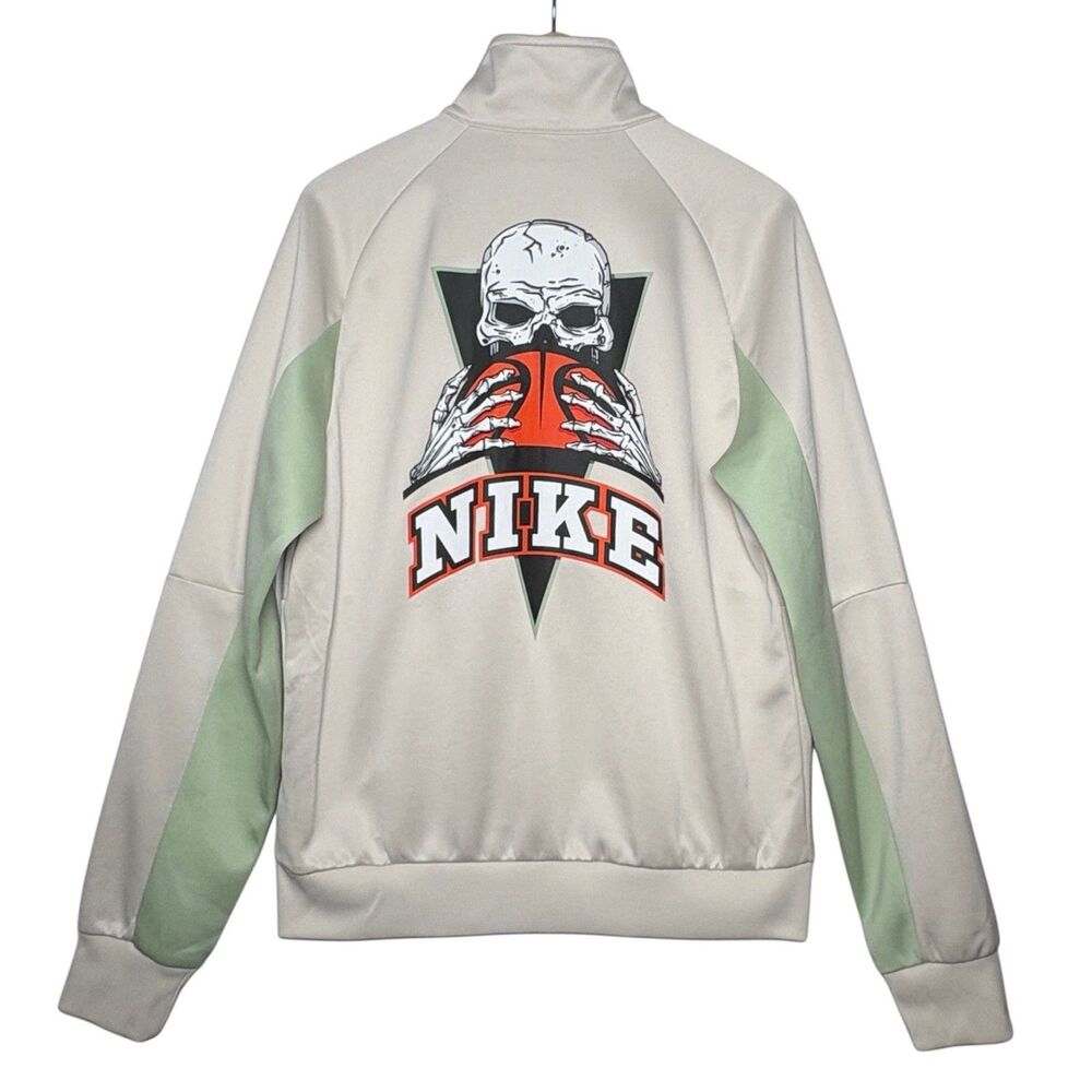 NIKE Jacket Men's Medium Basketball Frenzy Skull Full Zip Track Jacket NWOT